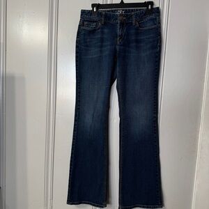 Ann Taylor Loft Curvy Boot Jean Size 6 / 28 Dark‎ Wash Low Rise